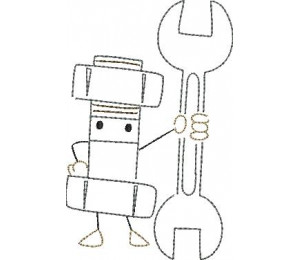 Stickserie - Ritter Schraube Doodle 5
